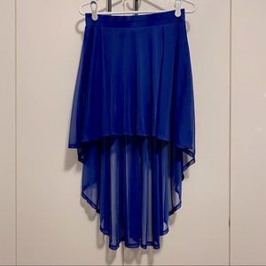 H&M Divided Royal Blue Mini High Low Skirt Size 8
